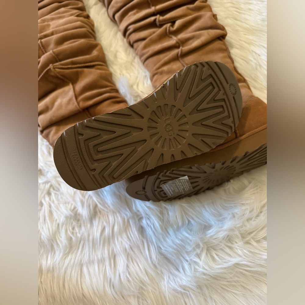 Y/Project x Ugg Shearling Thigh High Boots Brown US 6 EU 37 - Picture 3 of 8